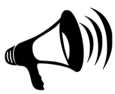 silhouette of a megaphone 